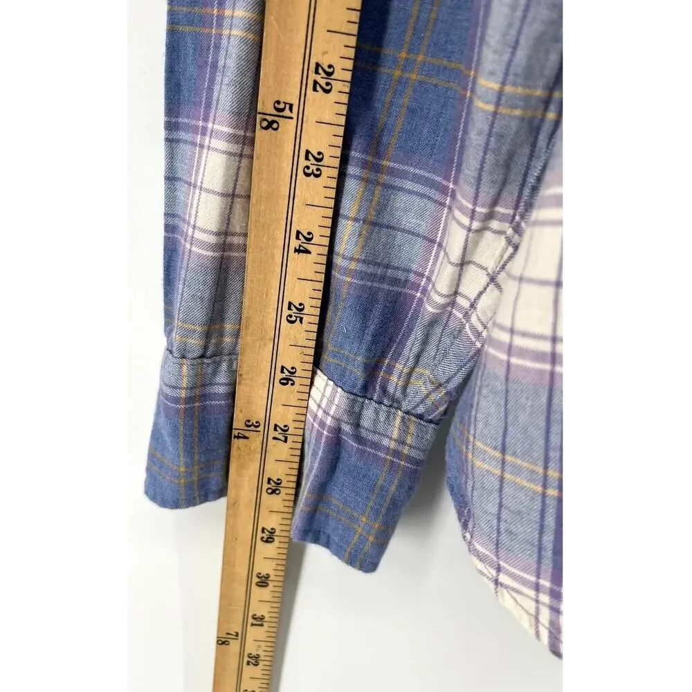 J.Crew Classic Cotton Linen Twill Button Down Shirt Men's Size XXLT Blue Purple